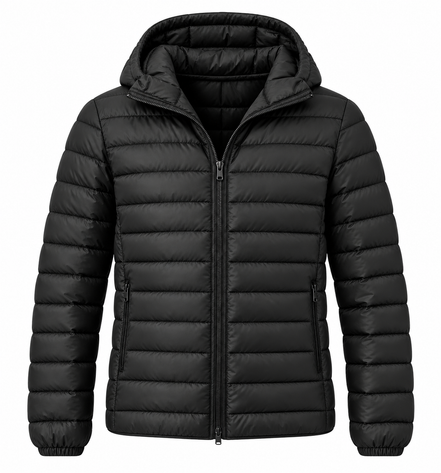 Orvane™ Men's Lightweight Down Jacket – Hooded Winter Puffer Coat