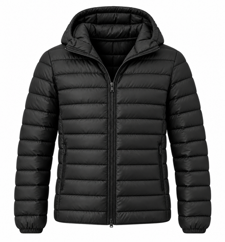 Orvane™ Men's Lightweight Down Jacket – Hooded Winter Puffer Coat