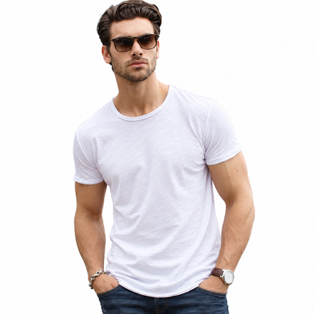 Orvane™ Men’s 100% Cotton T-Shirt – Classic Crew Neck Short Sleeve Casual Tee