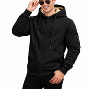 Orvane™ Men’s Fleece Lined Zip Up Hoodie – Warm Winter Hooded Jacket Sweatshirt