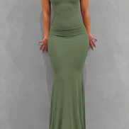 Orvane™ Women’s Satin Maxi Dress – Sleeveless Backless Slim Fit Bodycon Evening Dress
