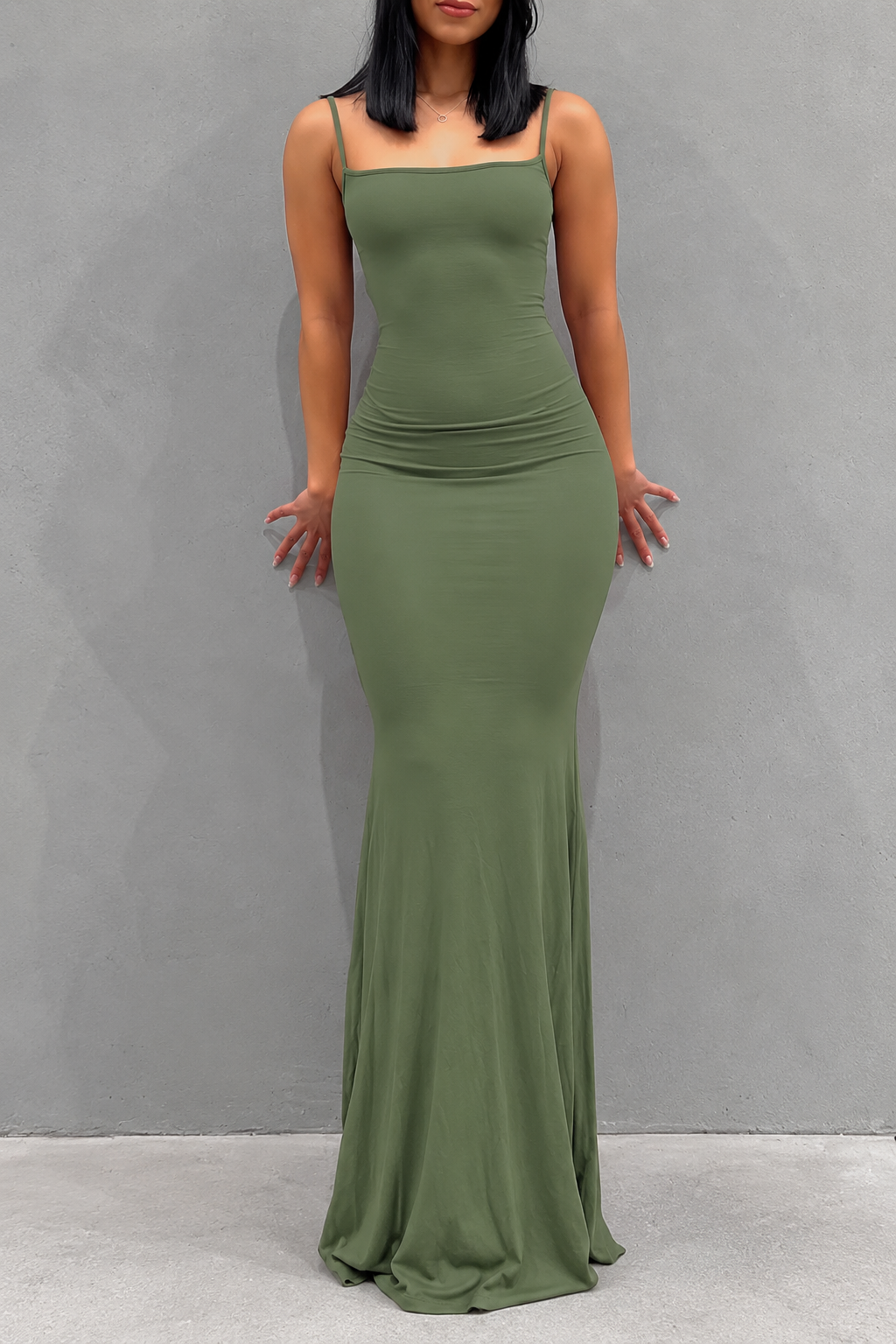 Orvane™ Women’s Satin Maxi Dress – Sleeveless Backless Slim Fit Bodycon Evening Dress