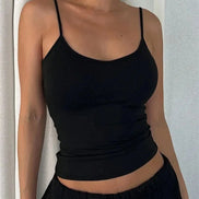 Orvane™ Women’s Backless Cami Top – Slim Fit Spaghetti Strap Sleeveless Summer Top