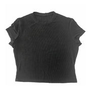Orvane™ Women’s Ribbed Knit Slim Fit Crop Top – Short Sleeve T-Shirt