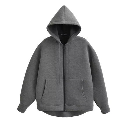 Orvane™ Women’s Oversized Zip-Up Hoodie – Casual Hooded Sweatshirt