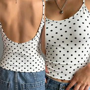 Orvane™ Women’s Backless Cami Top – Slim Fit Spaghetti Strap Sleeveless Summer Top