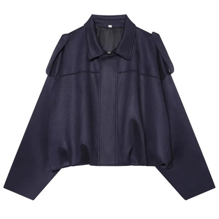 Orvane™ Women’s Oversized Suede Bomber Jacket – Cropped Zip-Up Jacket