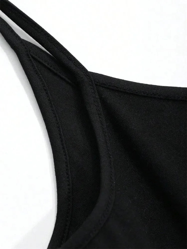 Orvane™ Women’s Backless Cami Top – Slim Fit Spaghetti Strap Sleeveless Summer Top