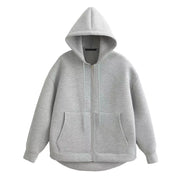 Orvane™ Women’s Oversized Zip-Up Hoodie – Casual Hooded Sweatshirt